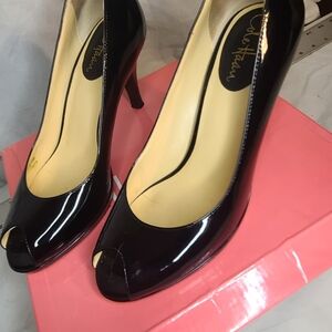 Cole Haan Black Peep Toe Heels